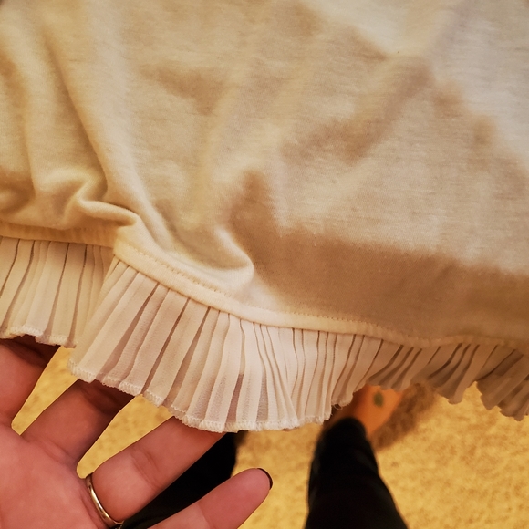 White American eagle tank top lace and ruffles L - Picture 4 of 5